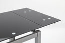 Tavolo Allungabile in Metallo 110/170x70x76cm TFT Glass Nero Grigio
