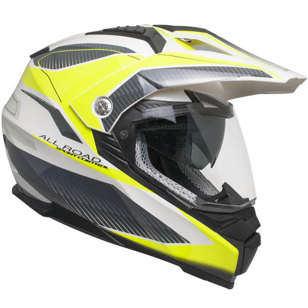Casque Intégral pour Moto Cross avec Visière CGM Forward 606G Jaune Fluo Différentes Tailles sconto