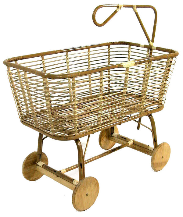 Berceau pour Enfants en Rotin Roues en Bois Adami Norma online