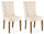 Lot de 2 chaises 51x63x104h cm Columbia Natural Bouclè
