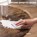Tavolo da Pranzo Allungabile 4-6 Posti 135x100x75 cm con Prolunga a Farfalla e Base a X in MDF e Acciaio Marrone Rustico      