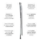 Asse da Stiro Completo Combiboard Plus 125x48 cm con Piano Stiramaniche Gambe Triple Regolabile in Altezza      
