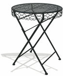 Set da Giardino Pieghevole in Ferro con Tavolo e 2 Sedie Soriani Loire Breakfast Nero