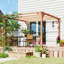 Pergola da Giardino 3x3 m con Supporti Triangolari e 5 Travi in Legno di Abete Colore Legno      