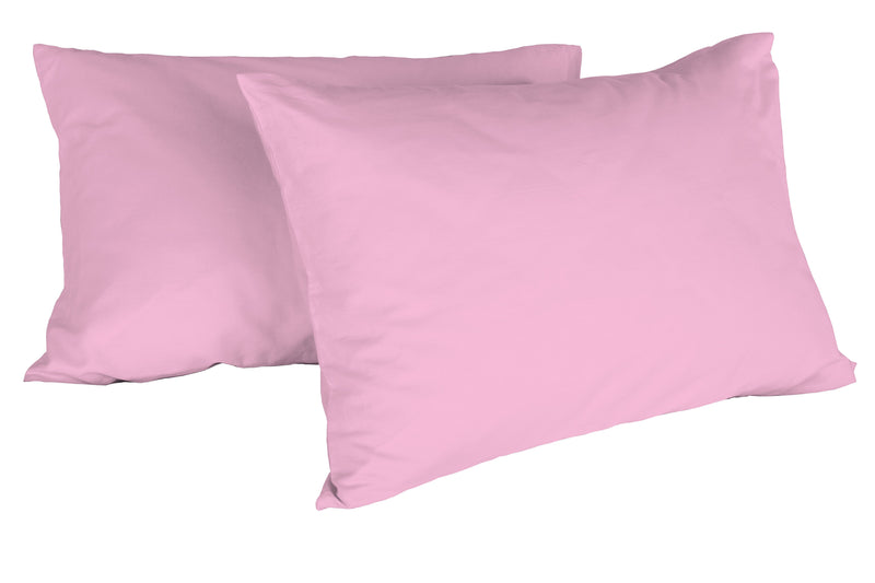 Coppia di Federe Tinta Unita Rosa