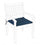 Coussin Bleu Poly180 pour Fauteuil d'Extérieur en Tissu