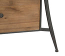 Como' Glasgow 122x49x85 cm Legno di Abete e in Ferro Marrone e Grigio