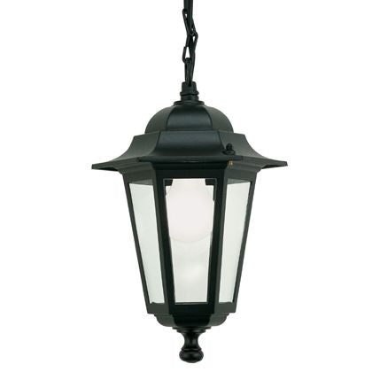 Lampada Sospesa Colore Nero per Esterno Linea Mini Esagonale Sovil