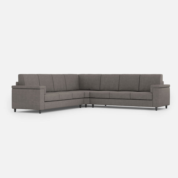 Divano Angolare 7 Posti 286x286x85 cm Marrak in Tessuto Grigio acquista