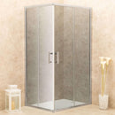Box Doccia Angolare 80x100 cm 2 Ante Scorrevoli in Cristallo Fumè 6mm H185 Vorich Itria