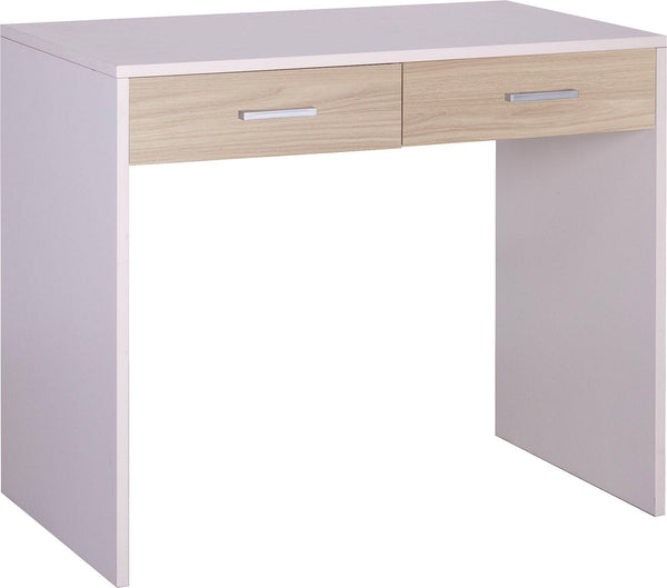 sconto Scrivania da Ufficio 2 Cassetti 91x76x55 cm Bianco Fiammato/Olmo Chiaro