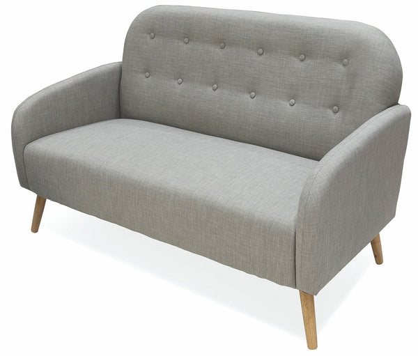 Canapé 2 places 137x75x89 cm en tissu Soriani gris clair prezzo