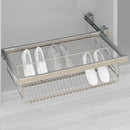 Cassetto Porta Scarpe Scarpiera per Armadio 90 cm Emuca Grigio Metallizzato