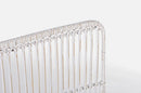 Set 4 Sedie 45x55x85 cm Metal Rattan in Fibre Naturali Bianco