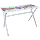 Scrivania 120x60xH75 cm in Vetro View Colours