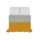 Couette en Microfibre 120gr Double Face Ocre/Gris Clair Différentes Tailles