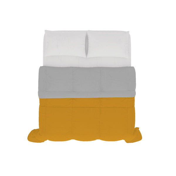 Couette en Microfibre 120gr Double Face Ocre/Gris Clair Différentes Tailles online