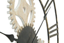 Orologio da Muro Ingranaggi Ø70x4,5 cm in Ferro e MDF Nero
