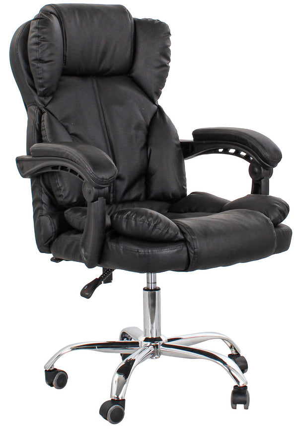 Fauteuil de bureau exécutif inclinable en similicuir noir prezzo