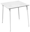 Tavolo Quadrato da Giardino 70x70 cm in Ferro Vorghini Messina Bianco