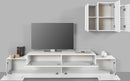 Parete Attrezzata Mobile TV e Pensile 240x45x51,5 cm Coro Bianco Lucido/Bianco  