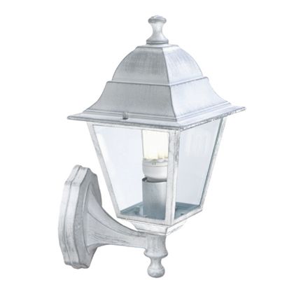 online Petite applique d'extérieur en aluminium Sovil blanc et argent