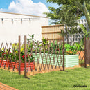 Recinzione per Giardino 250x31x103,5 cm a Larghezza Regolabile in Metallo e Alluminio Marrone      
