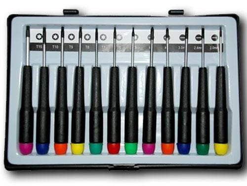 online 12 pcs tournevis répare les montres pour ordinateur portable coupe croisée torx avec étui