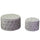 Lot de 2 Poufs de Rangement Ø50 cm et Ø70 cm en Tissu Velours Gris