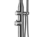 Doccia da Giardino 228x18x17,5 cm con Soffione Lavapiedi e Doccetta Sined Stintino Inox