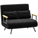 Divano Letto Schienale Regolabile 102x73x81 cm in Velluto Nero 