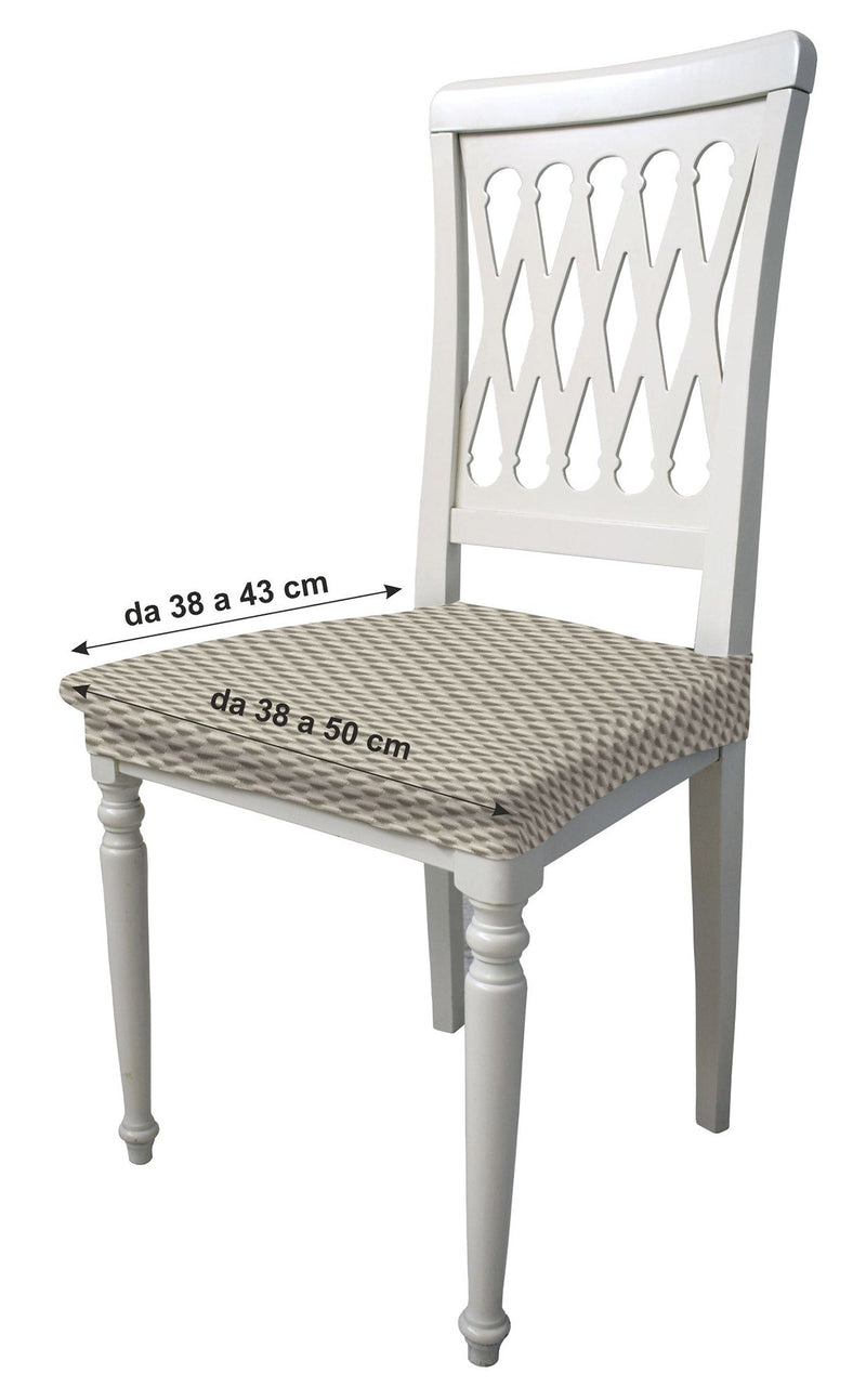 Set 2 Coprisedie Elasticizzati in Poliestere Fashion Grigio Scuro 