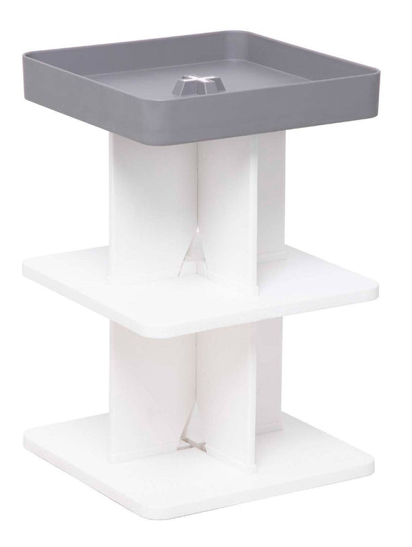 Table basse moderne 40x40x60,5 cm en polypropylène rigide gris sconto