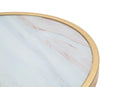 Tavolinetto Glam Tridh Ø32,5x55 cm in Ferro MDF e Vetro Oro e Multicolor