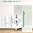 Porta Scorrevole Vetrata 90x205 cm Temperata Smerigliata 