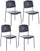 Set 4 Sedie 52x52xH79 cm in Polipropilene Mars Grigio Scuro