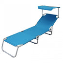 Lettino Prendisole da Giardino 188x58x24 cm in Alluminio Vari Colori