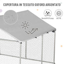 Recinto per Animali Domestici Cani Cuccioli 230x230x172 cm in Rete Zincata 