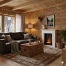 Camino a Bioetanolo da Terra Donatello 81x30x86 cm in MDF Bianco