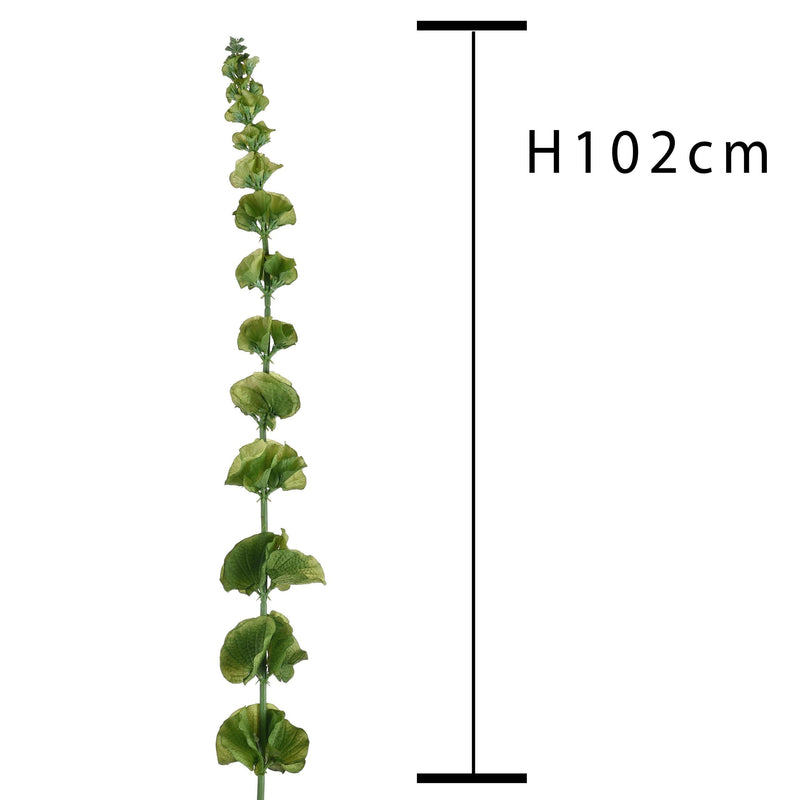 Set 3 Fiori Artificiali di Moluccella Altezza 102 cm Verde