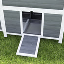 Pollaio 100x86x100 cm con Nido a 3 Cubi Tetto Impermeabile e Vassoio Estraibile per 2-4 Galline in Legno di Abete Grigio Chiaro      