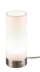 Lampada da Tavolo da Interno a LED in Metallo Nichel Opaco