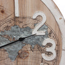 Orologio da Parete Ø50 cm in Mdf e Metallo Marrone