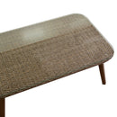 Set da Giardino Divano 2 Poltrone e Tavolino in Polyrattan Tirreno Naturale