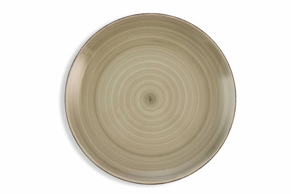 acquista Set de 6 assiettes plates Ø27x3,5 cm en Gres VdE Tivoli 1996 Baita 2 Gris et Bleu
