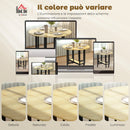 Tavolo da Pranzo Pieghevole per 2-4 Persone 100x100x75 cm con Ruote e Ripiano Aperto in Pannelli Truciolari e Acciaio Rovere      