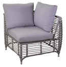 Set Salotto da Giardino Angolare in Polyrattan con Tavolino Everett Naturale