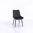 Set 4 Sedie 49x52x85 cm in Similpelle Grigio Scuro