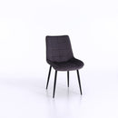 Set 4 Sedie 49x52x85 cm in Similpelle Grigio Scuro