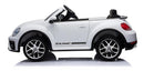 Macchina Elettrica per Bambini 12V con Licenza Volkswagen Maggiolino Bianca